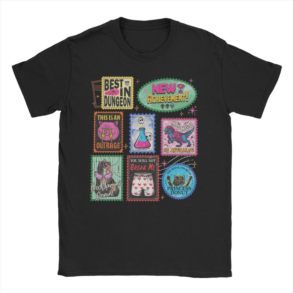 Dungeon Crawler Carl  T Shirt Unisexs   Cotton Funny TShirts Crew Neck  Tees Short Sleeve Clothing Printed