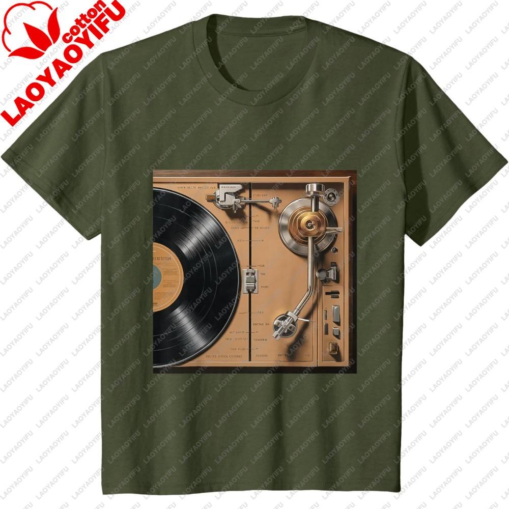 Old School Hip Hop Vinyl Record Turntable Anatomy TShirt Oversized T Shirt Anime Clothes Harajuku Unisex Clothing
