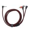Right Angle 90° 3.5mm Male Plug to 2RCA Male Audio Cable Flexible Plug and Play TRS Male Audio Cable Stereo Y Splitter Adapter