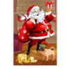 Christmas Door Curtain Santa Claus Door Cover Banner Reusable Photo Backdrop Door Cover for Indoor Outdoor Festive Decor