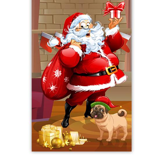 Christmas Door Curtain Santa Claus Door Cover Banner Reusable Photo Backdrop Door Cover for Indoor Outdoor Festive Decor