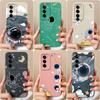Case Cover For Oppo Realme C63 Narzo N63 C61 Reno12 F Pro Cartoon Pilot Astronaut Pattern High Quality Soft Silicone Screen Protector Phone Bags Capas