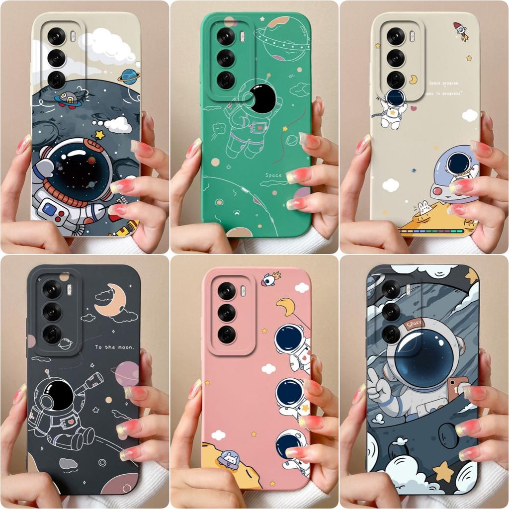 Чехол для Oppo Realme C63 Narzo N63 C61 Reno12 F Pro с рисунком летчика-астронавта, высококачественный мягкий силиконовый протектор экрана, чехлы для телефонов Capas