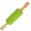 Multicolor Silicone Rolling Pin Wooden Handle Flour Roller New Pastry Dough Roller  Baking Tool