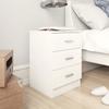 VidaXL Bedside Table White 38 X 35 X 56 Cm Engineered Wood 800450