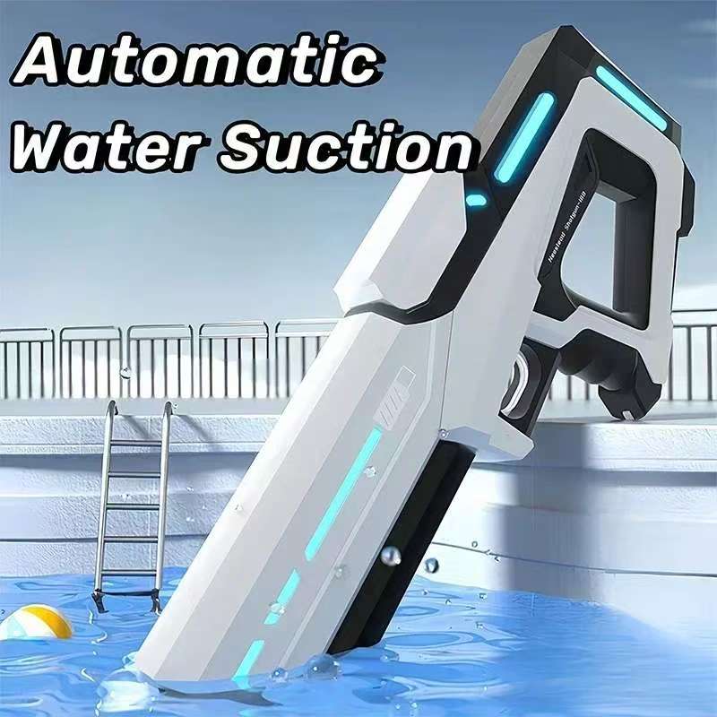 Нетоксичные Электрические Водяные Пистолеты Для Взрослых Мощные Автоматические Водяные Бластеры с Автоматическим Всасыванием Воды Летние Игрушки для Игр на Открытом Воздухе Пляже