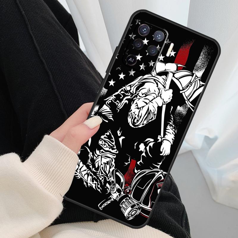 Firefighter Heroes Fireman Phone Case For OPPO A5 A9 2020 A31 A53 A53S A1K A15 A16 A52 A72 A83 A91 A93 A54 A74 A94
