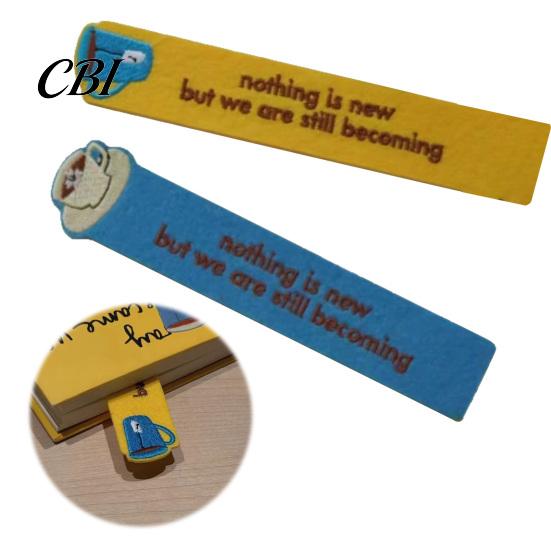 Non-fading Bookmark Handmade Embroidered Felt Bookmark, Coffee Cup Book Page Marker, Reading Accessories for Men Women Lovers High-density