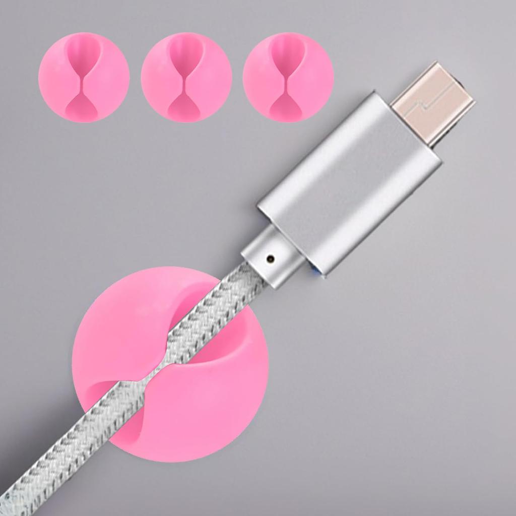 10PCS Desk Cable Organizer Clips for Wire Management Adhesive Cord Holders USB Charging Cables Office Desktop Organization