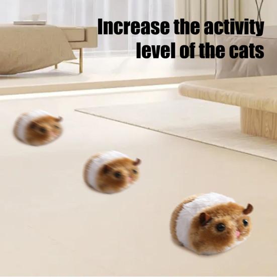 Кошки Дергающаяся мышь Интерактивная игрушка для кошек Подвижная вибрирующая мышь Пушистая плюшевая игрушка-мышь для кошек Котят Домашних животных Развлечение для домашних упражнений