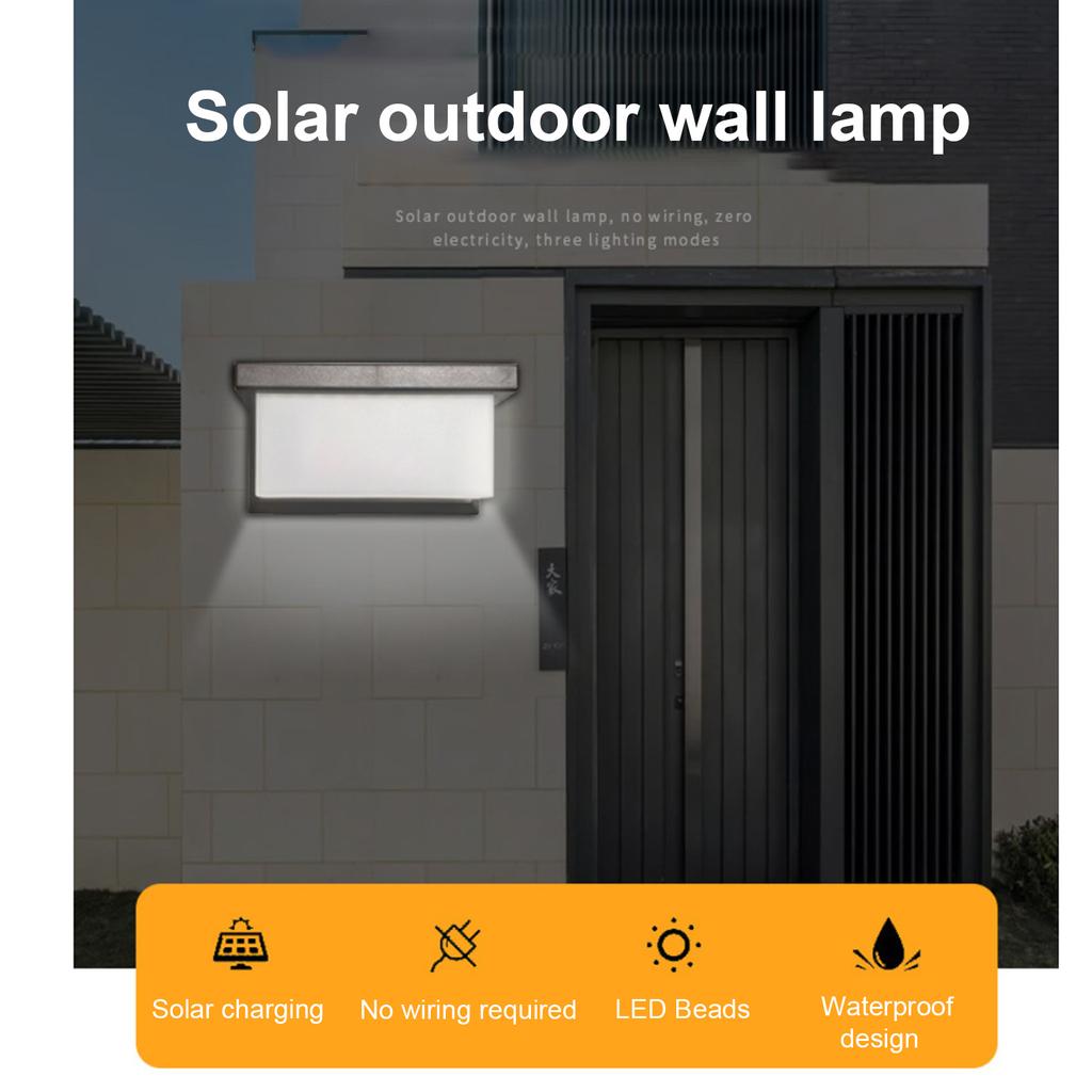 Solar Wall Lamp Motion Sensor Wall Lights Outdoor Waterproof Courtyard Lamp Garden Lamp 3 Light