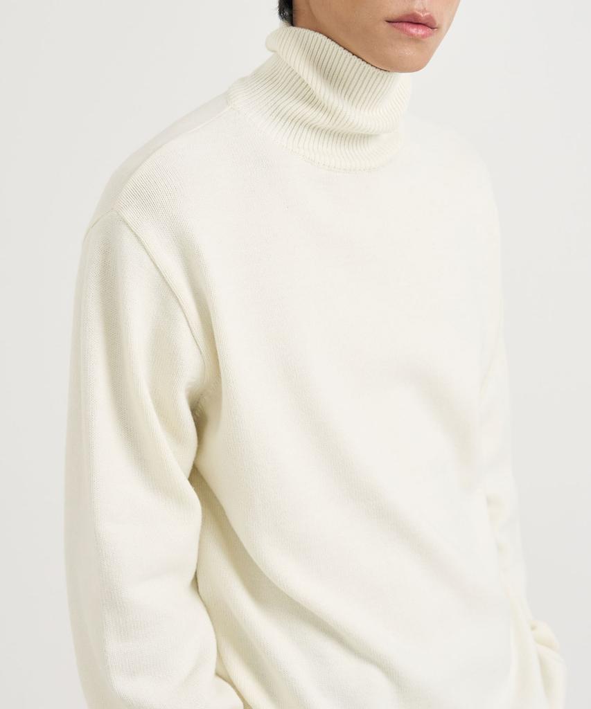 DRAW FIT Turtleneck Pullover Knit T-Shirt [Ivory]