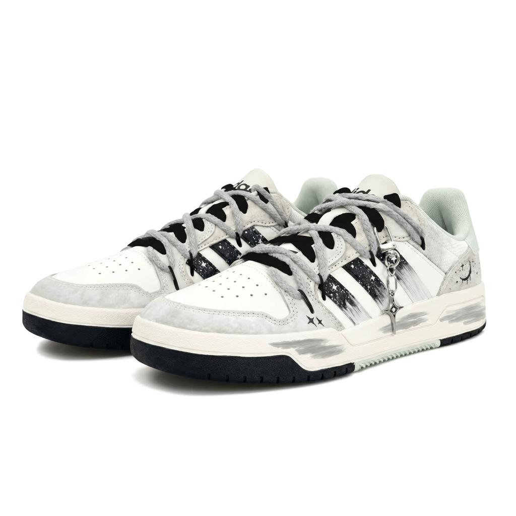 Adidas ENTRAP Slip Resistant Abrasion Resistant Low top Skateboard Shoes Unisex Black White Gray JI2546(Team2316-LK)