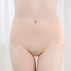 Women Period Underpants Mid Waist Solid Color Leak Prevention Butt-lifted Good Breathability Elastic Quick-drying Sport Casual Briefs Menstrual