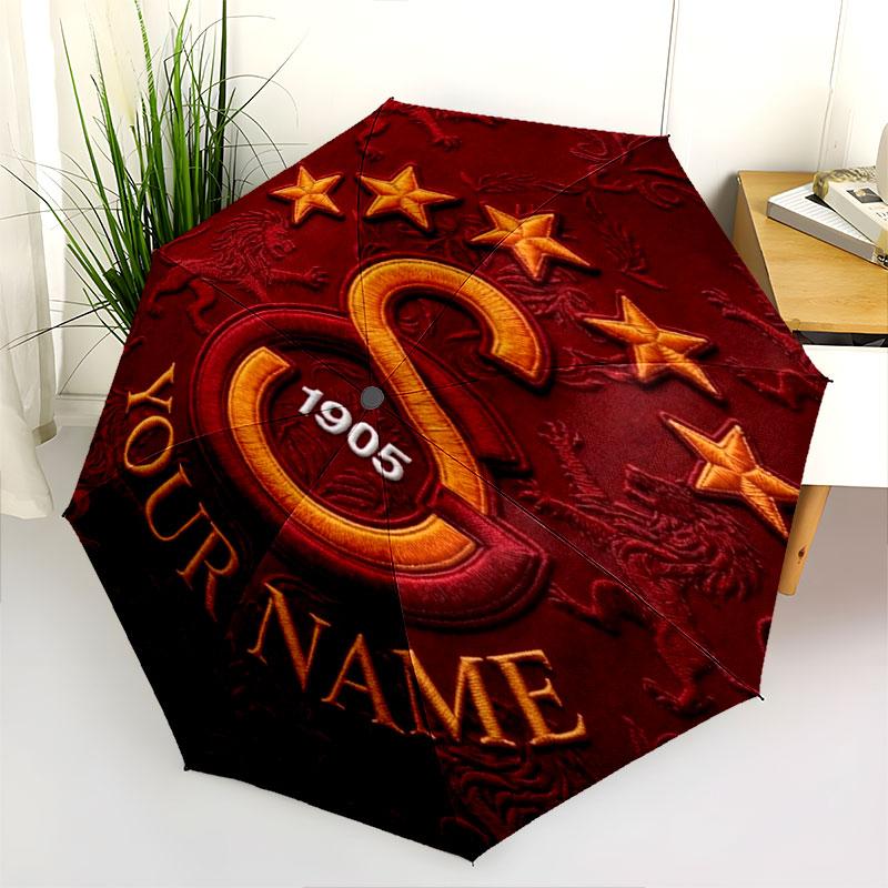 1 шт. Автоматический складной зонт - Узор с индивидуальным именем Galatasaray S, Портативная и складная конструкция с 8 спицами, Рождественские и новогодние подарки
