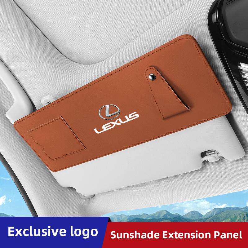 Car Sun Visor Extension Panel For Lexus Fsport IS250 Ct200h ES300h Anti-glare UV Sun Shield Card Holder Glasses Holder keychain IS4