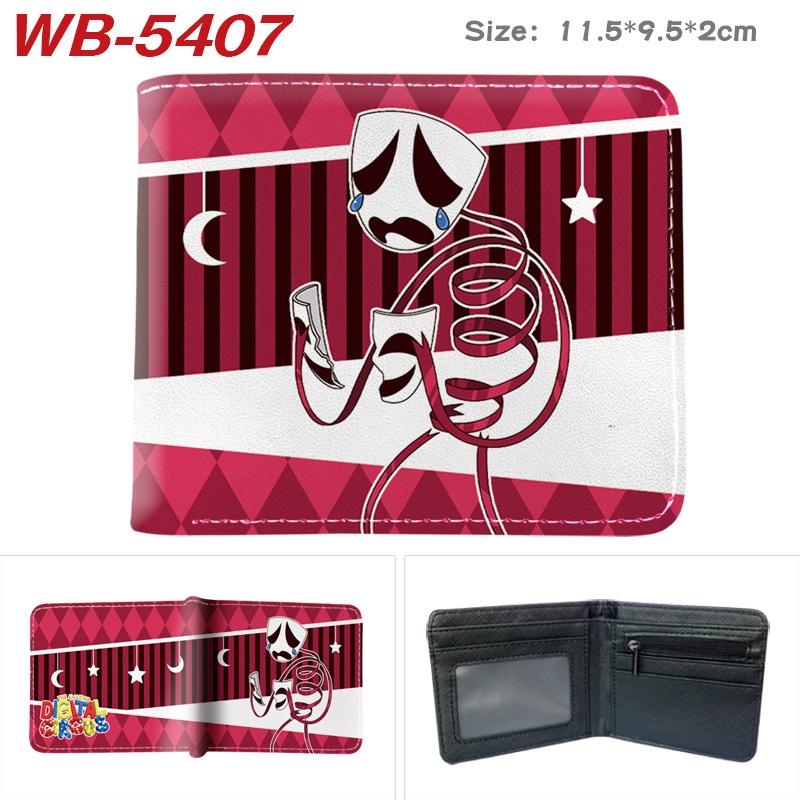 The Amazing Digital Circus Anime Full Color Bifold Wallet, Digital Circus Merch Short Card Holder with Multiple Card Slots for Men Women 1pcs