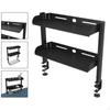 Clamp On Desk Shelf Above or Under Table Shelves Easy To Install Desktop Storage