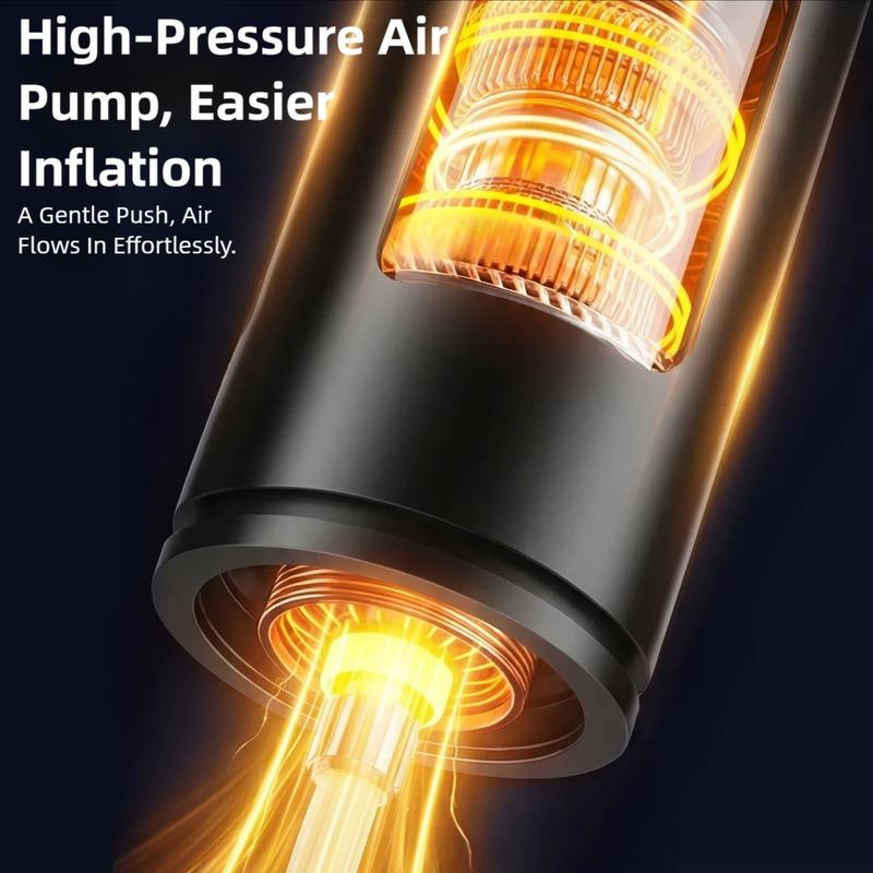 Велосипедный насос 160PSI, 5-слойный стальной сплав, с манометром, 3-в-1 насадки и взрывозащищенный шланг для автомобилей, велосипеда, мотоцикла