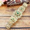 Gold Color Chic Belt Wedding Jewelry For Women Flower Crystal Waist Belt Chain Adjustable Length 2023