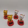 Car Ornament Shaking Head Swing Doll Dancing Lucky Cat Figure Solar Toys Lucky Cat Model Toys