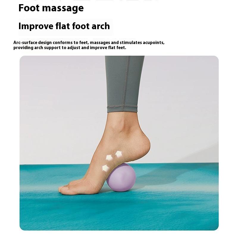 Solid Silicone Yoga Ball 63mm Deep Tissue Massage Ball for Myofascial Release/Foot Massage/Pilates Fitness
