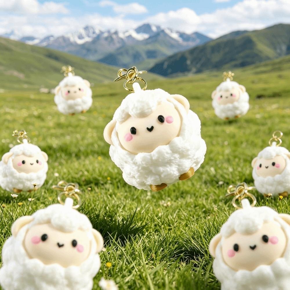 3D Printed Sheep Fidget Clicker Plastic Fidget Clicker Charm Cartoon Lamb Bag Charm Children