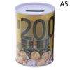 Euro Dollar Money Box Safe Cylinder Piggy Bank Banks For Coins Deposit Boxes