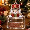 Holiday Party Favor Decor Christmas Money Holder Ornaments, Acrylic Gingerbread Snowman Santa Cash Stocking Stuffer for Gift Xmas Tree, Home