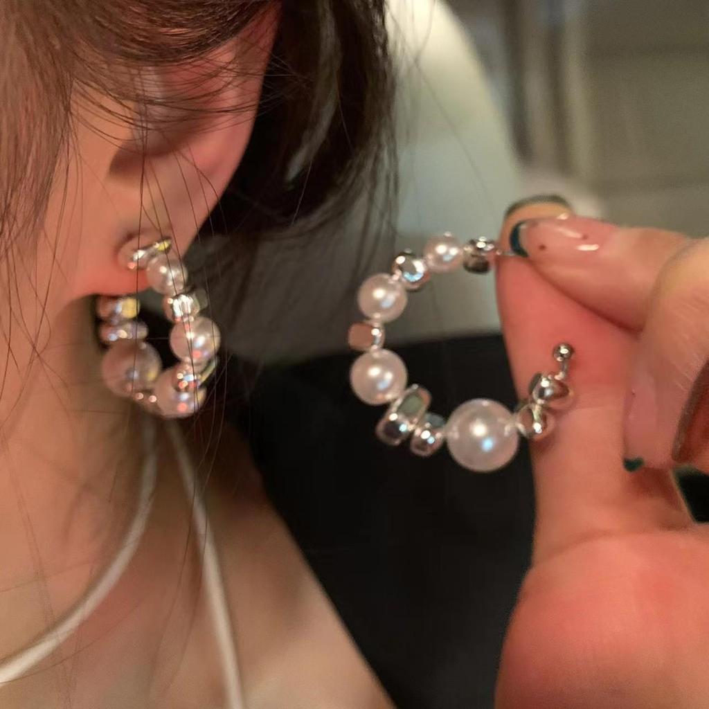 Женские серьги-подвески с французским барочным жемчугом в виде узлов - универсальный нишевый модный дизайн
