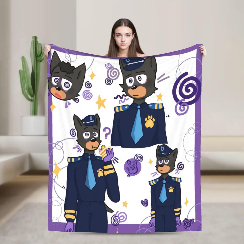 Warm Soft BlanketGirls Boys Picnic Sheriffs Labradors Throw Blanket Flannel Bedspread For Bedroom Graphic Sofa Bed Cover