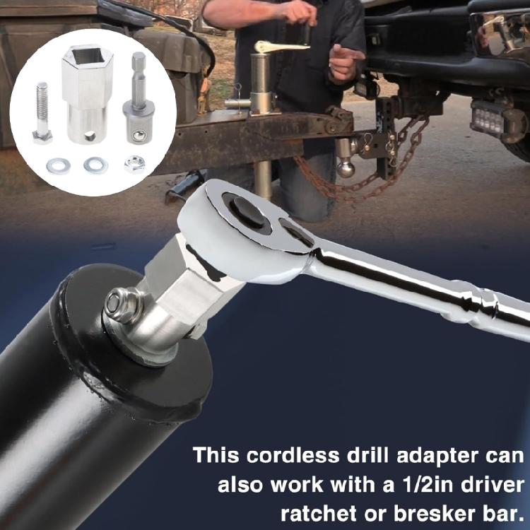 Беспроводные Power Drill Конвертеры из Нержавеющей Стали Профессиональные Высокопрочные Адаптеры для Дрели для Задач по Вращению Рукоятки Прицепов