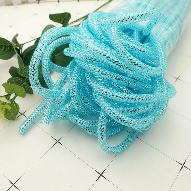 10 м Цветная сетчатая трубка-веревка 4 мм 8 мм Сетчатая трубчатая кринолиновая трубка Свадебное платье Юбка Одежда Сетка Сделай сам Изготовление Ремесленные аксессуары