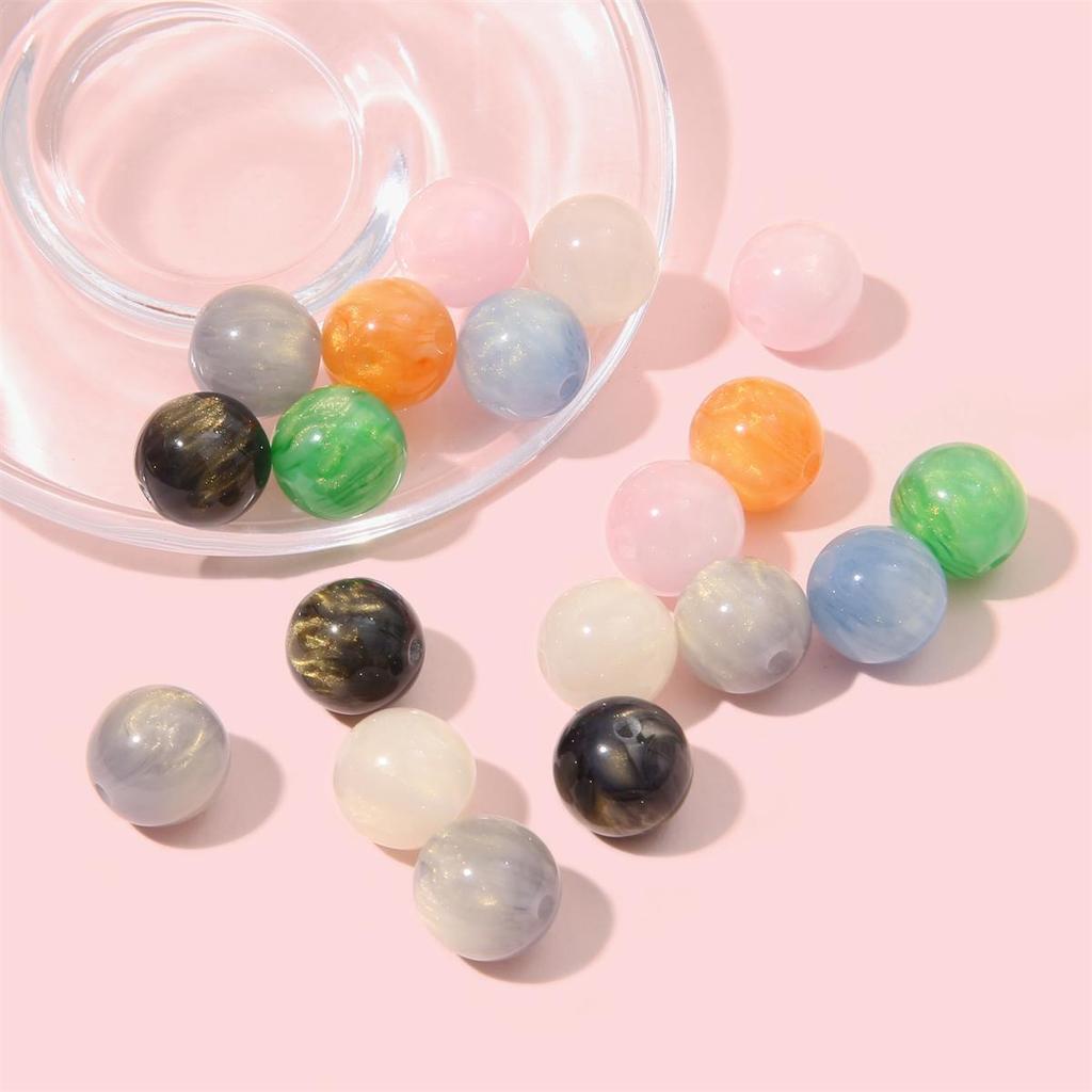 10-50 шт., бусины из смолы ручной работы, золотая фольга, бусины «кошачий глаз» для ожерелья, браслета, сережек, изготовления ювелирных изделий, бусины