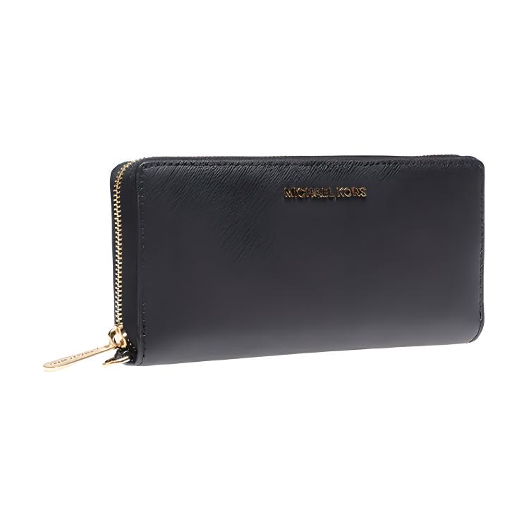 Michael Kors Long Letter Logo Wallet Leather Clutch Women wallet Black 32S5GTVE9L-BLACK