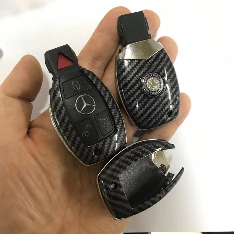 Чехол для ключа автомобиля Ford для Mondeo, Focus, Mustang, Explorer, F150, Territory - Корпус с рисунком из углеродного волокна