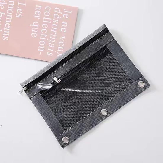 Сумка-карандаш большой емкости с сетчатыми окнами на молнии, сумка для хранения канцелярских принадлежностей, сумка для карандашей для дома, школы