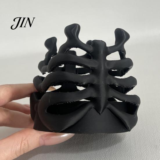 Easy Access Pen Organizer Skeleton Ribcage Bone Holder, 3D Printed Pencil Cup, Large Capacity Gothic Desk for Pens Pencils Makeup Brushes Multi-layer
