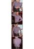 The temptation of desire men's top striped thin transparent high elastic silky smooth long-sleeved T-shirt strong man slim nightclub