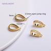 18K Gold Plated Tube Pendant Bail,Inlaid Zircon Pendant Charm Holder Spacer Connector For Fashion Jewelry Making Accessories