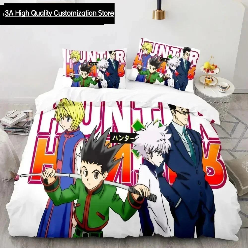 Hunter X Hunter 3D Принт Комплект Пододеяльника Постельное Белье Японское Аниме Полуторный Двуспальный Кинг Покрывало Наволочки Домашний Декор