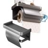 Punch-free Toilet Paper Holder Baffle Design Tissue Roll Hanger 2-in-1 Paper Roll Rack  Restroom