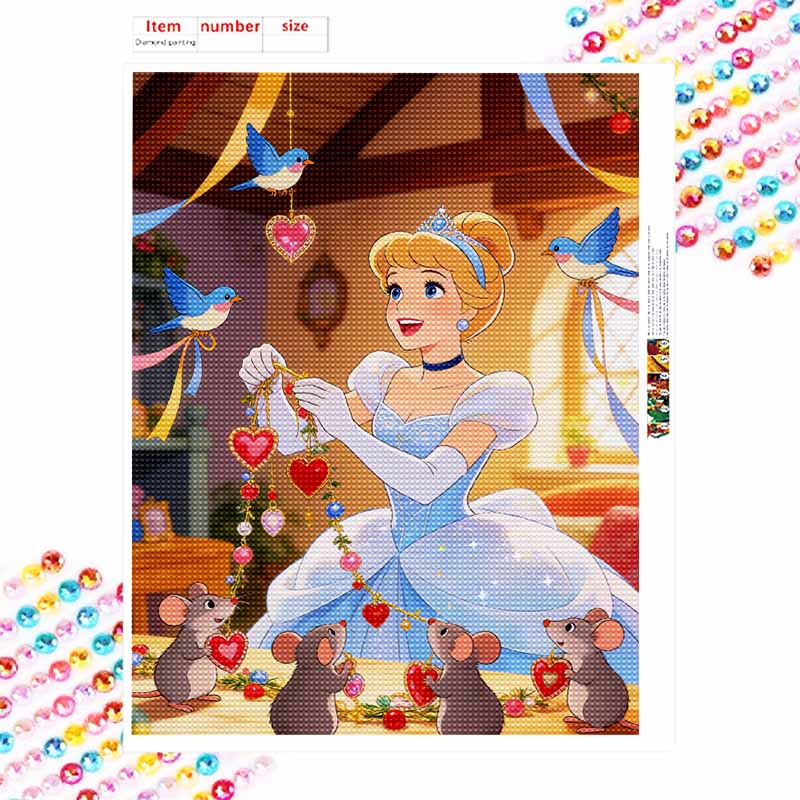 Disney diamond painting set full of diamonds 5D diamond art Disney magic hearts home decoration creative handicrafts