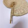 1/2Pcs Handmade Weaving Fan Chinese Style Natural Bamboo Raffia Hand Fan Woven Palm Leaf Summer Cooling Handheld Fan Wedding Party Decoration