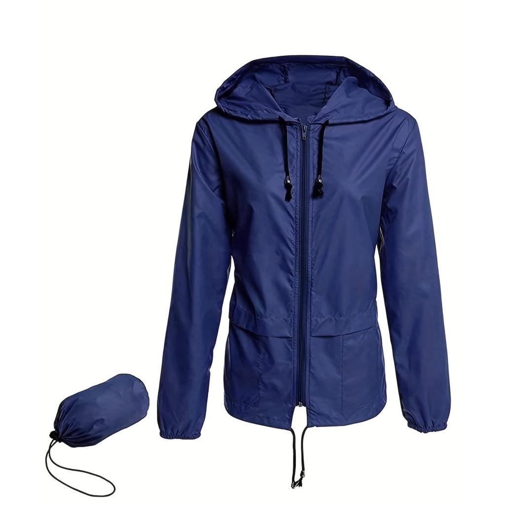 Women's Hooded Lightweight Outdoor Jacket Thin Solid Color Submachine Jacket
