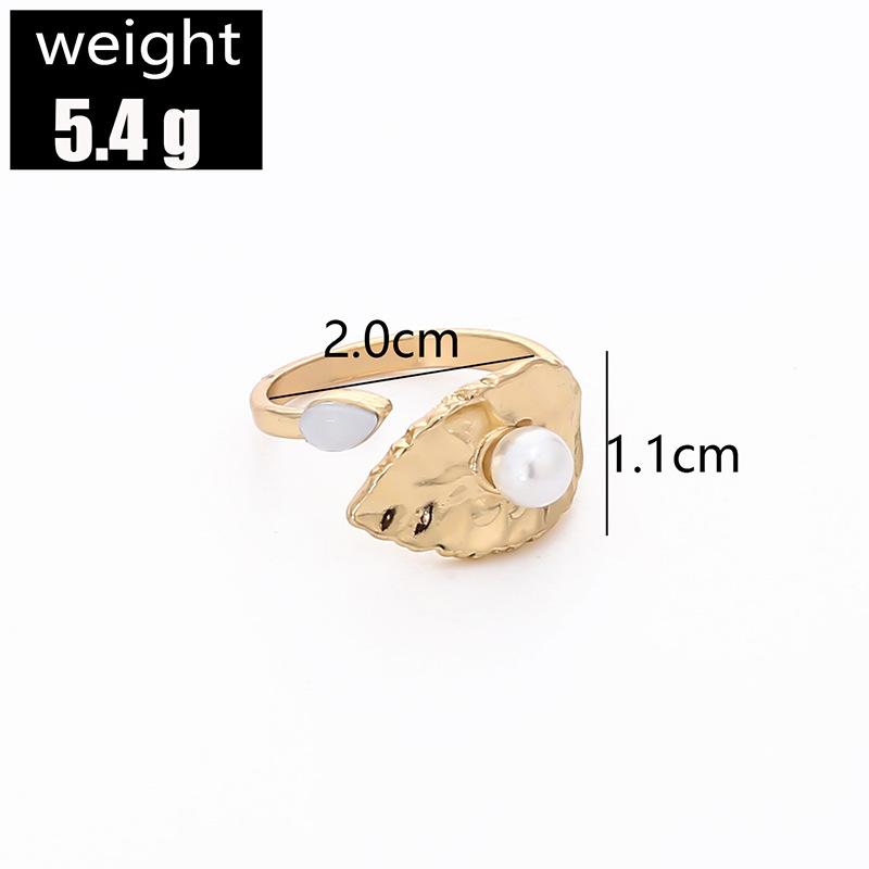 Новое женское кольцо в европейском и американском стиле, легкое, роскошное, простое индивидуальное кольцо, женское кольцо с жемчугом и жемчугом, женское кольцо с листом