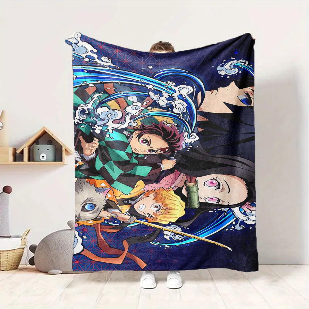 Demon Slayer Flannel Blanket Throw Blanket Soft Warm Sofa Bed Camping Car home Decor Unique Christmas Gift C9301293