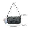 Designer Plaid Shoulder Bag Multi Pocket Women Handbag Korean Striped Armpit Bag  Daily