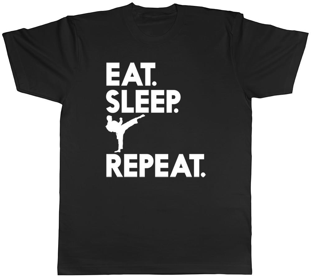 Eat Sleep Karate Repeat Unisexs Unisexs Ladies Unisex TShirt