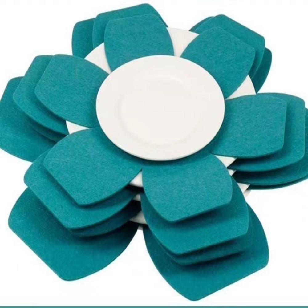 12pcs/set Hexagonal Shape Felt Pot Protector Heat Insulation Anti Scratch Pan Protectors Wear Resistant Space Saving